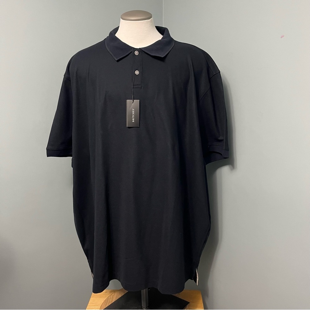BRITCHES black Ultimate Polo shirt Men’s size 5XT short sleeve NWT
